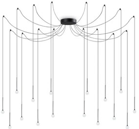Φωτιστικό Οροφής Κρεμαστό Lucciola 284002 20x543,5cm LED 16W 3000K 1500Lm Black Ideal Lux
