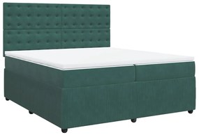 ΚΡΕΒΑΤΙ BOXSPRING ΜΕ ΣΤΡΩΜΑ ΣΚΟΥΡΟ ΠΡΑΣΙΝΟ 200X200ΕΚ. ΒΕΛΟΥΔΙΝΟ 3294745