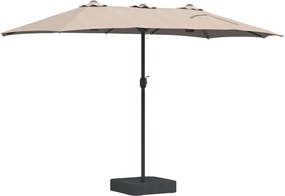 vidaXL Ομπρέλα Κήπου Taupe 385 x 209 x 244 εκατοστά Πολυεστέρας