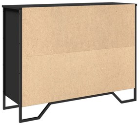 Συρταριέρα Μαύρη 97x32,5x74,5 εκ. από Επεξεργασμένο Ξύλο - Μαύρο