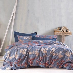 Παπλωματοθήκη Next Doca (Σετ 3τμχ) Blue Ρυθμός Queen Size 225x250cm Βαμβάκι-Πολυέστερ