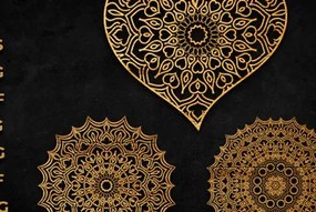 Intra απο ξύλο plywood 3mm-4mm πάχος κοπής με λέιζερ 3D Heart Mandala Δίασταση 30x30 cm INTRAFABR-90189222