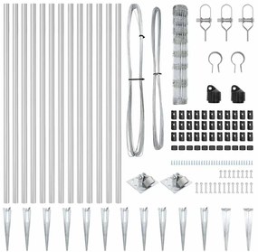 vidaXL Στύλος Περιφράξεων Γαλβανισμένο 100 x 1 μ Ατσάλι