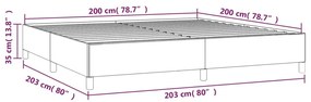 Σκελετός Κρεβατιού Χωρίς Στρώμα Μαύρο 200x200 εκ. Υφασμάτινο - Μαύρο