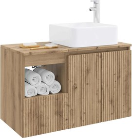vidaXL Σετ Επίπλων Μπάνιου 2 τμχ. Artisan Δρυς Επεξεργασμένο Ξύλο