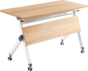 UNIT Γραφείο Η/Υ, Μέταλλο Βαφή Άσπρο, Melamine Απόχρωση Sonoma   1τμχ