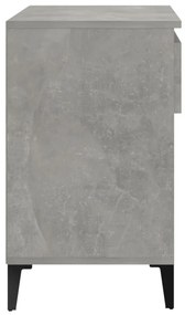 Παπουτσοθήκη Γκρι Σκυροδέματος 70x36x60 εκ. Επεξεργασμένο Ξύλο - Γκρι