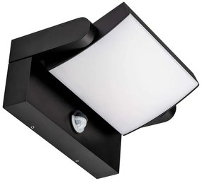 V-TAC Επιτοίχιο Φωτιστικό-Απλίκα LED 17W 230V 350° 2520lm IP65 με Αισθητήρα Κίνησης Φυσικό Λευκό Μαύρο 2941