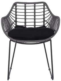 ΠΟΛΥΘΡΟΝΑ ΜΕΤΑΛΛΙΚΗ ΜΕ ΜΑΣΙΦ ΣΚΕΛΕΤΟ ΜΑΥΡΟ ΜΑΤ ΜΕ WICKER ΓΚΡΙ MOKA 60x56x84Υ εκ.HM5300.10