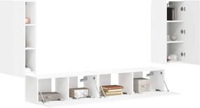 vidaXL Σετ επίπλου τηλεόρασης 4 pcs Λευκό Επεξεργασμένο ξύλο