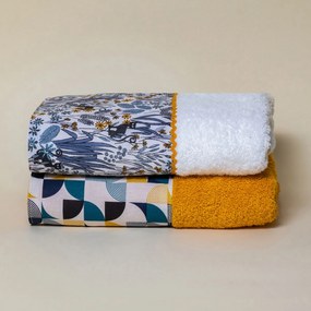 Πετσέτες Προσώπου (Σετ 2τμχ) White Fabric Marina Multi 600gsm