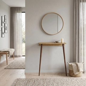 Κονσόλα επιτοίχια Moca Megapap χρώμα sapphire oak 60x22x77εκ.
