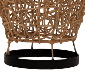 Φωτιστικό Δαπέδου C7877 Rattan σε Φυσικό χρώμα Φ24x62Yεκ. 24x24x62 εκ.