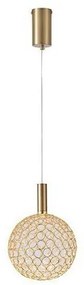 Κρεμαστό Φωτιστικό Οροφής LED 6,3W Σφαίρα Φ20cm Arte Illumina Perforato Eurolamp-144-15068-Χρυσό 144-15068