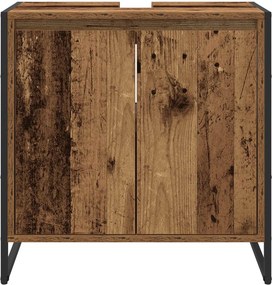 vidaXL Ντουλάπι Μπάνιου Παλιό Ξύλο 60 x 30 x 60 cm Επεξεργασμένο Ξύλο