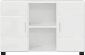 vidaXL Πλαϊνό γραφείο FLORIN Υψηλής γυαλάδας λευκό Επεξεργασμένο ξύλο