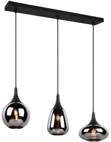 Φωτιστικό Οροφής - Ράγα Lumina 317000332 68x19x150cm 3xE14 40W Black Trio Lighting