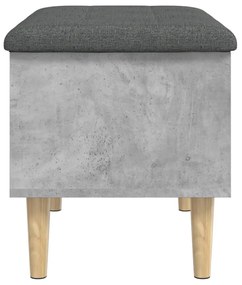 vidaXL Παγκάκι Αποθήκευσης Γκρι Σκυροδεμ. 62x42x46 εκ. Επεξεργ. Ξύλο