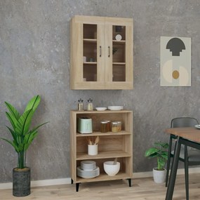 vidaXL Ντουλάπι Sonoma δρυς 69,5 x 34 x 180 εκ. από Επεξεργασμένο Ξύλο