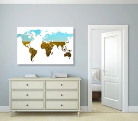 Εικόνα του παγκόσμιου χάρτη σε λευκό φόντο - 120x80