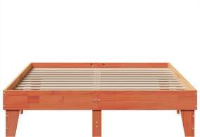 vidaXL Σκελετός Κρεβ. Χωρίς Στρώμα Καφέ Κεριού 150x200 εκ Μασίφ Πεύκο