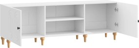 vidaXL Ντουλάπι TV 150 x 31 x 50 εκ. Γυαλιστερό Λευκό