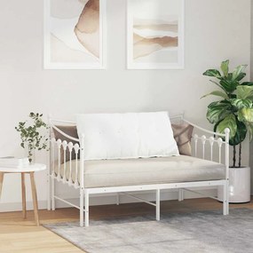 vidaXL Μαξιλάρι Πλάτης Λευκό 100 x 19 x 50 εκ ύφασμα