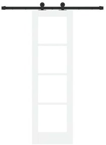 vidaXL Συρόμενη Πόρτα Λευκό 61 x 198.5 εκ. Ξύλο και μέταλλο