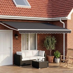 vidaXL Αναδιπλούμενη τέντα Ανθρακί 4 x 2 m
