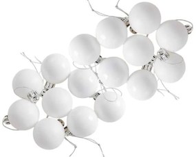 Σετ Χριστουγεννιάτικες μπάλες - 8cm - 12pcs - 326055 - White-326055_WHITE