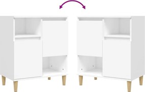 vidaXL Ντουλάπια 3 τεμ. Λευκό 60x35x70 εκ. Επεξεργασμένο Ξύλο