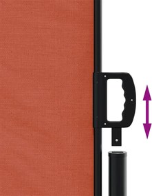 vidaXL Σκίαστρο Πλαϊνό Συρόμενο Τερακότα 140 x 600 εκ.