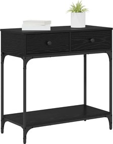 vidaXL Τραπέζι κονσόλας Μαύρη δρυς 75 x 34,5 x 75 εκ