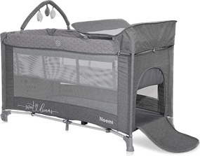BABY COT NOEMI 2 LAYERS PLUS COOL GREY STAR