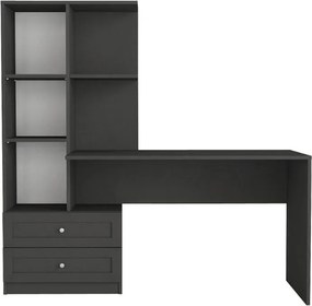 Γραφείο εργασίας Mantra Megapap χρώμα ανθρακί 155x60x152εκ.