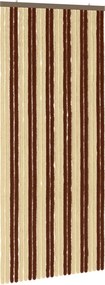 vidaXL Κουρτίνα εντόμων Chenille Καφέ και μπεζ 100 x 230 cm 100% PP