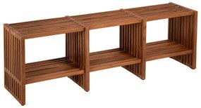 Κονσόλα Nya HM9831 130x29,5x46cm Από Μασίφ Teak Ξύλο Natural Wood