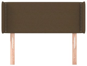 vidaXL Κεφαλάρι με Πτερύγια Σκούρο Καφέ 93x16x78/88 εκ. Υφασμάτινο