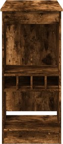 vidaXL Τραπέζι Μπαρ με Ράφια Δρυς 90x47,5x103,5 εκ. Επεξεργ. Ξύλο