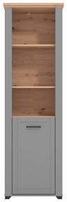 Βιτρίνα Valencia POP 1K Γκρί Γραφίτης - Artisan Oak - Γκρί Μάτ 60.5*41*194.5 εκ. 60.5x41x194.5 εκ.