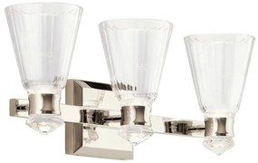 Απλίκα Φωτιστικό Μπάνιου LED 18W Νίκελ Dimmable IP44 Kayva QN-KAYVA3-PN Quintiesse Elstead Lighting-QN-KAYVA3-PN-Νίκελ Ματ QN-KAYVA3-PN