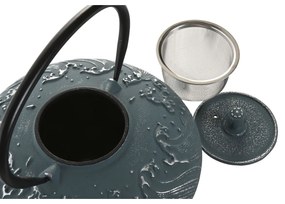 Τσαγιέρα Home ESPRIT Μπλε Λευκό Ανοξείδωτο ατσάλι Σίδερο 800 ml (x2)