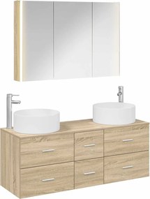 vidaXL Σετ Επίπλων Μπάνιου 4 pcs Sonoma Δρυς