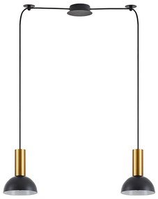Φωτιστικό Οροφής Adept Tube 77-8648 50x15x300cm 2xE27 60W Black-Gold Homelighting