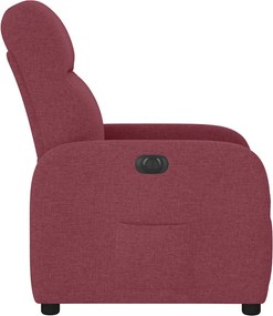 vidaXL Πολυθρόνα Ανακλινόμενη Ηλεκτρική Μπορντό Υφασμάτινη