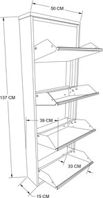 Shoe Cabinet Marino 4 - Anthracite Anthracite