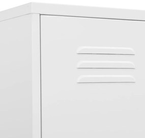 vidaXL Φοριαμός Λευκός 35 x 46 x 180 εκ. από Ατσάλι