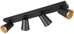 Φωτιστικό Οροφής - Σποτ Sharp 817100432 64x8,5x16cm 4xGU10 10W Black Trio Lighting