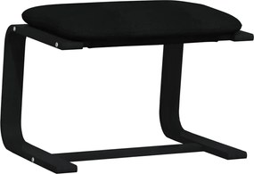 vidaXL Πολυθρόνα Relax Μαύρο Υφασμάτινη με Υποπόδιο