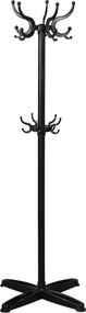 Stewehome Πορτμάντο με βάση για ρούχα Μαύρο 10x170 cm